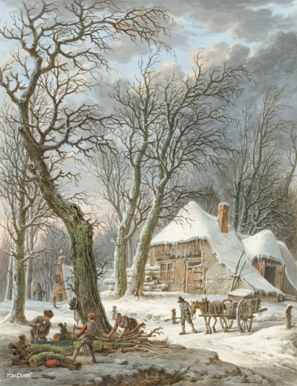 Winterlandschap (1759-1842) by Pieter Pietersz. Barbiers (1749-1
